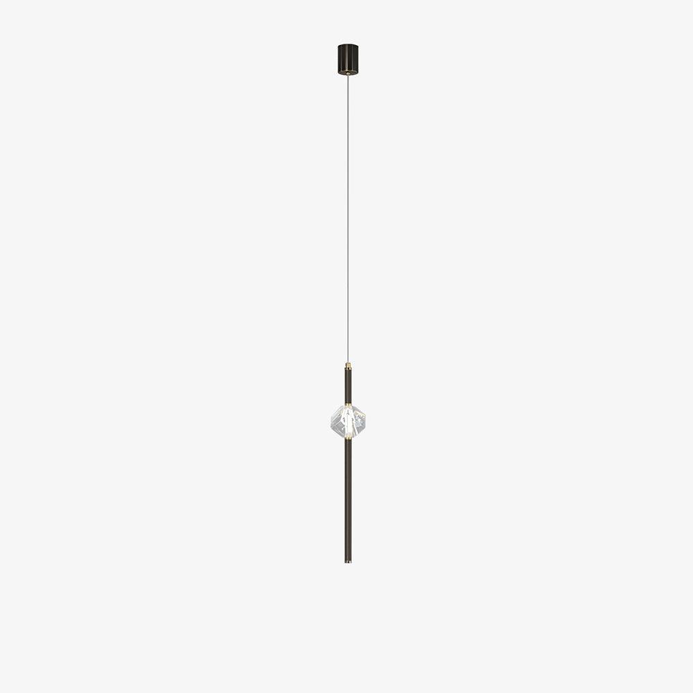 Suspension Verrière en cristal et aluminium – vue 3