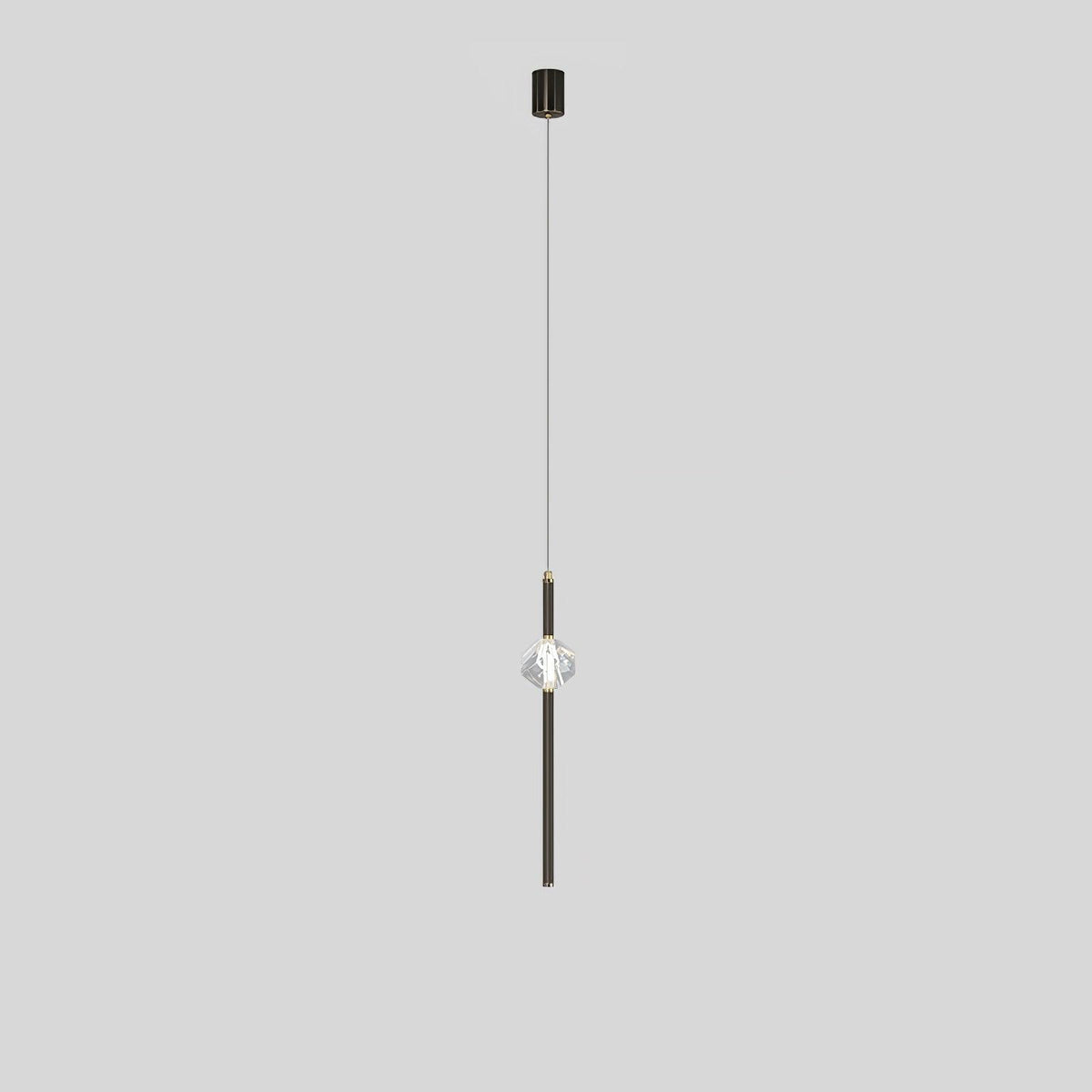 Suspension Verrière en cristal et aluminium – vue 5