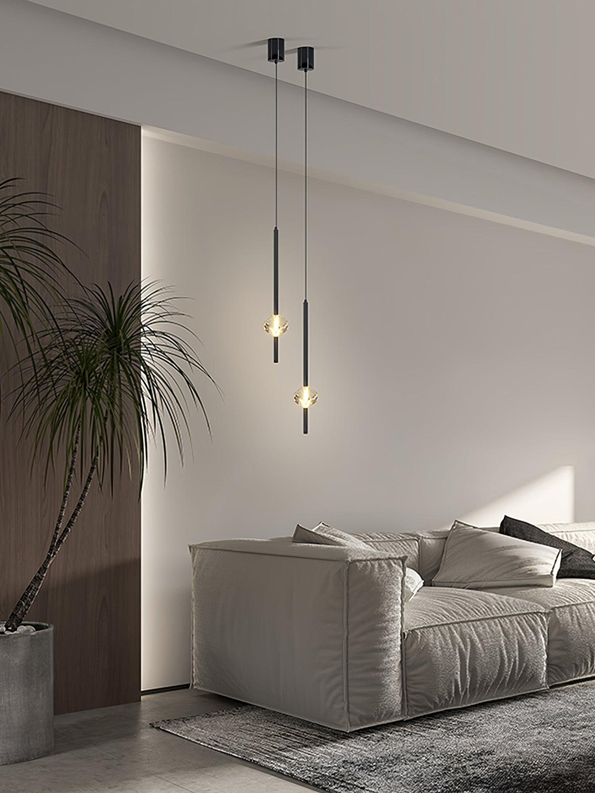 Suspension Verrière en cristal et aluminium – vue 22