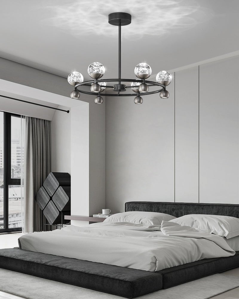Lustre Bosquet en cristal et laiton – vue 5