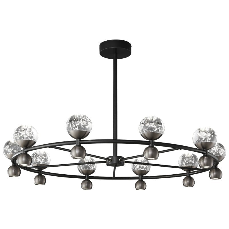 Lustre Bosquet en cristal et laiton – vue 12