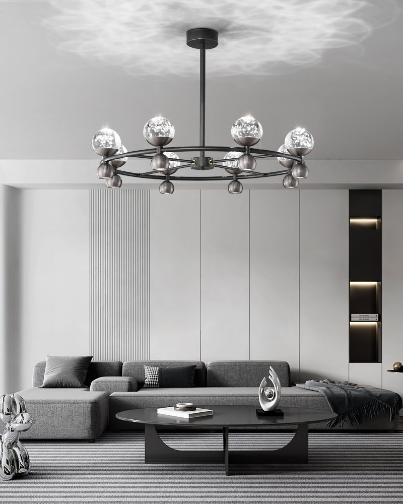 Lustre Bosquet en cristal et laiton – vue 8