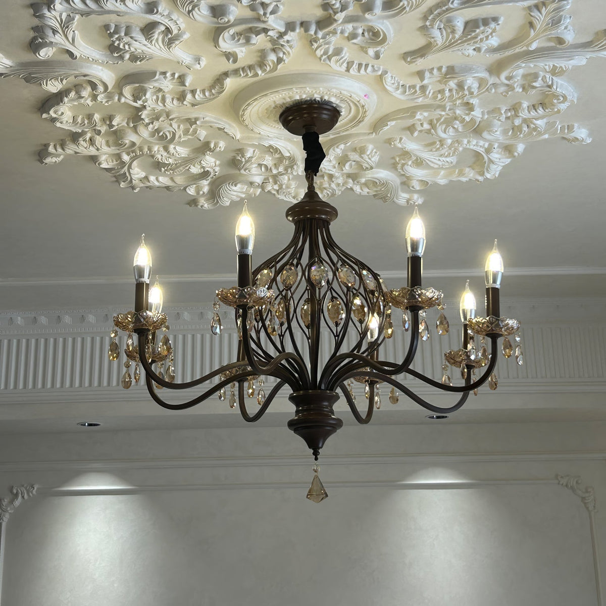 Lustre Diadème en cristal et métal – vue 18