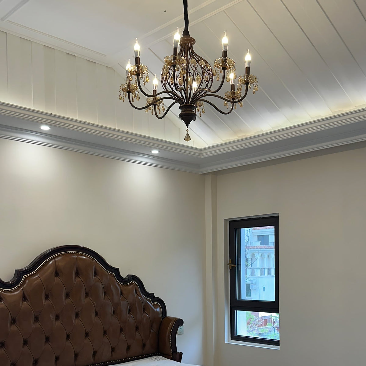 Lustre Diadème en cristal et métal – vue 10