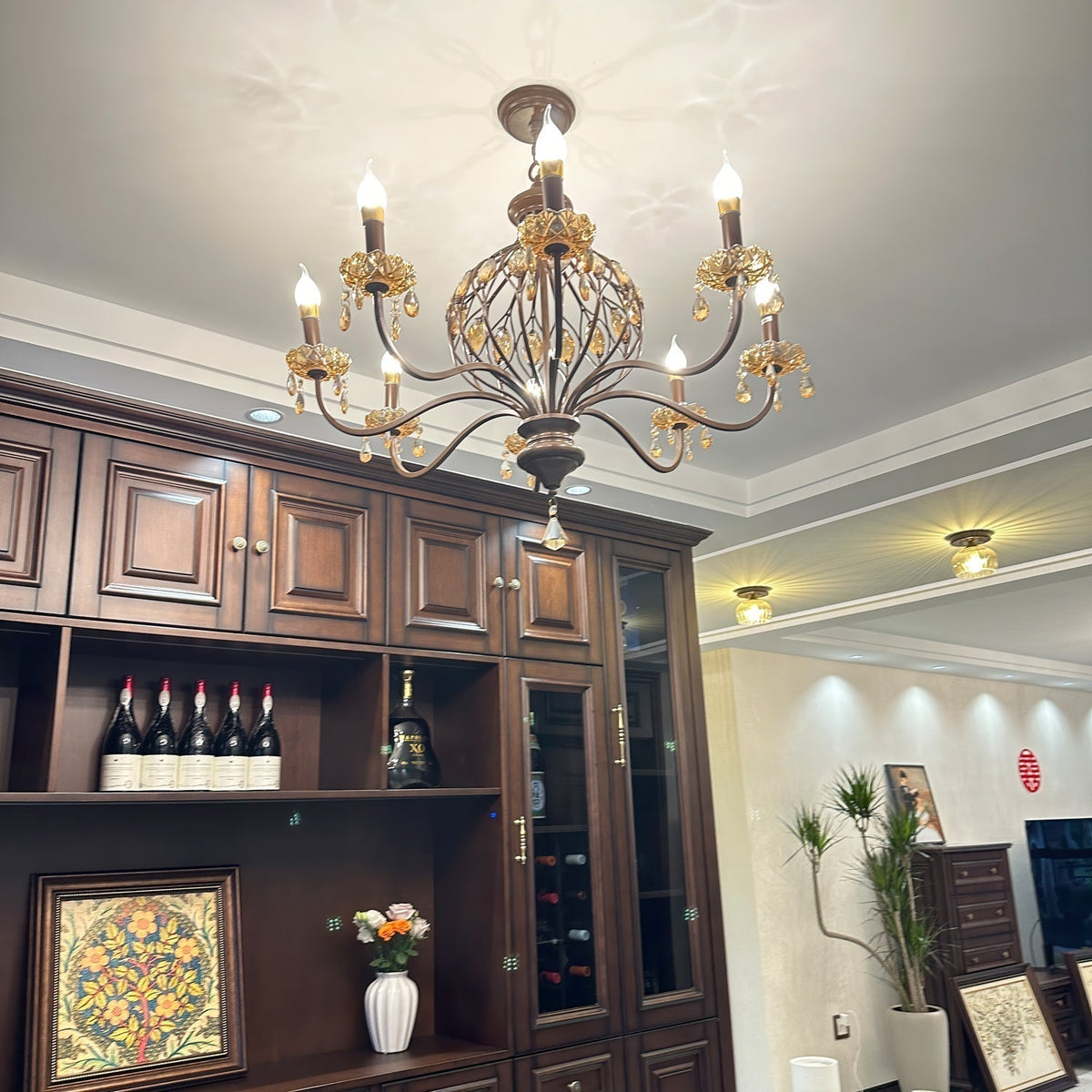 Lustre Diadème en cristal et métal – vue 11