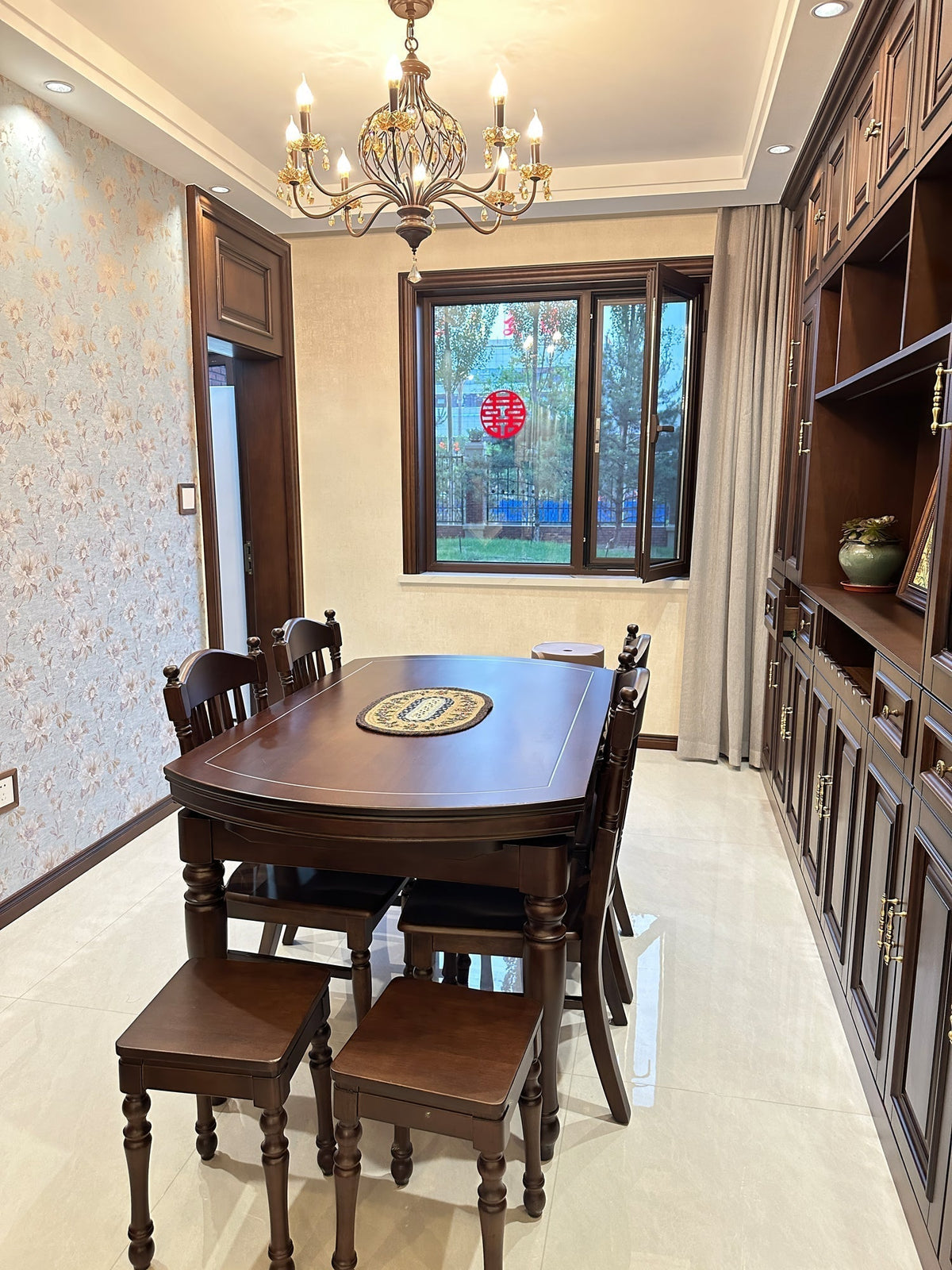 Lustre Diadème en cristal et métal – vue 12
