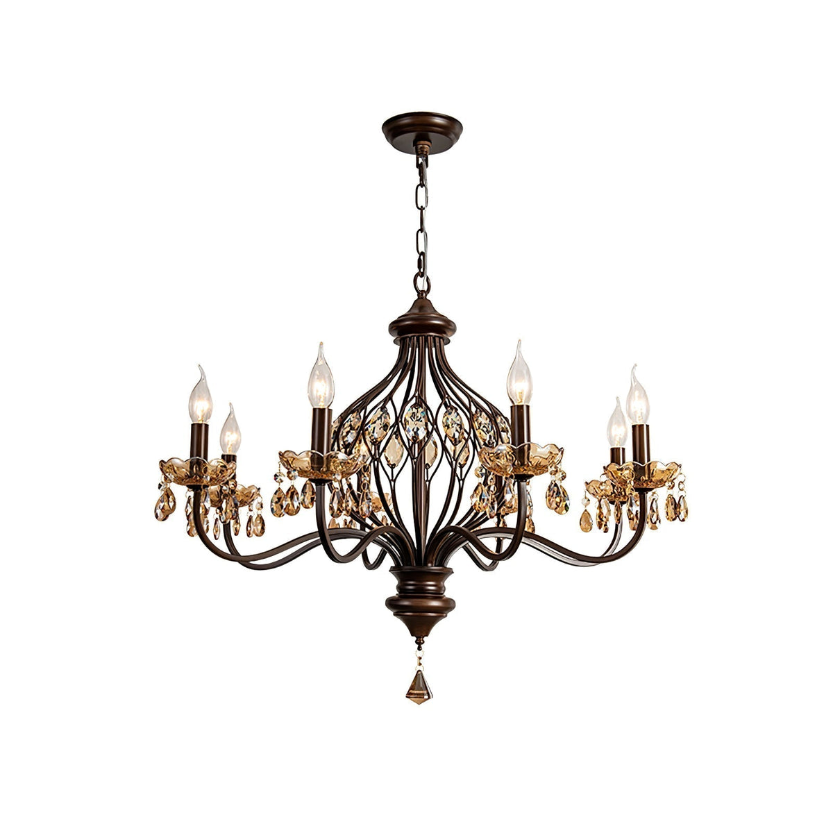 Lustre Diadème en cristal et métal – vue 16