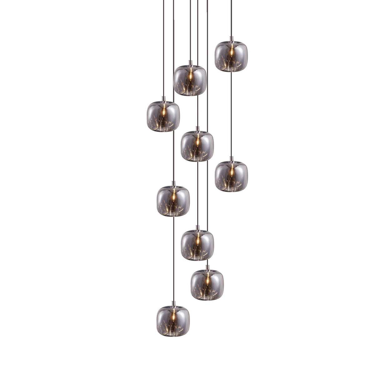 Suspension Verveine en cristal et fer – vue 6