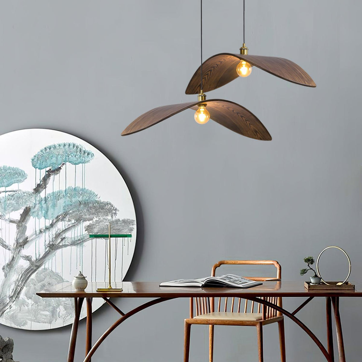 Suspension Morgane en bois et fer – vue 25