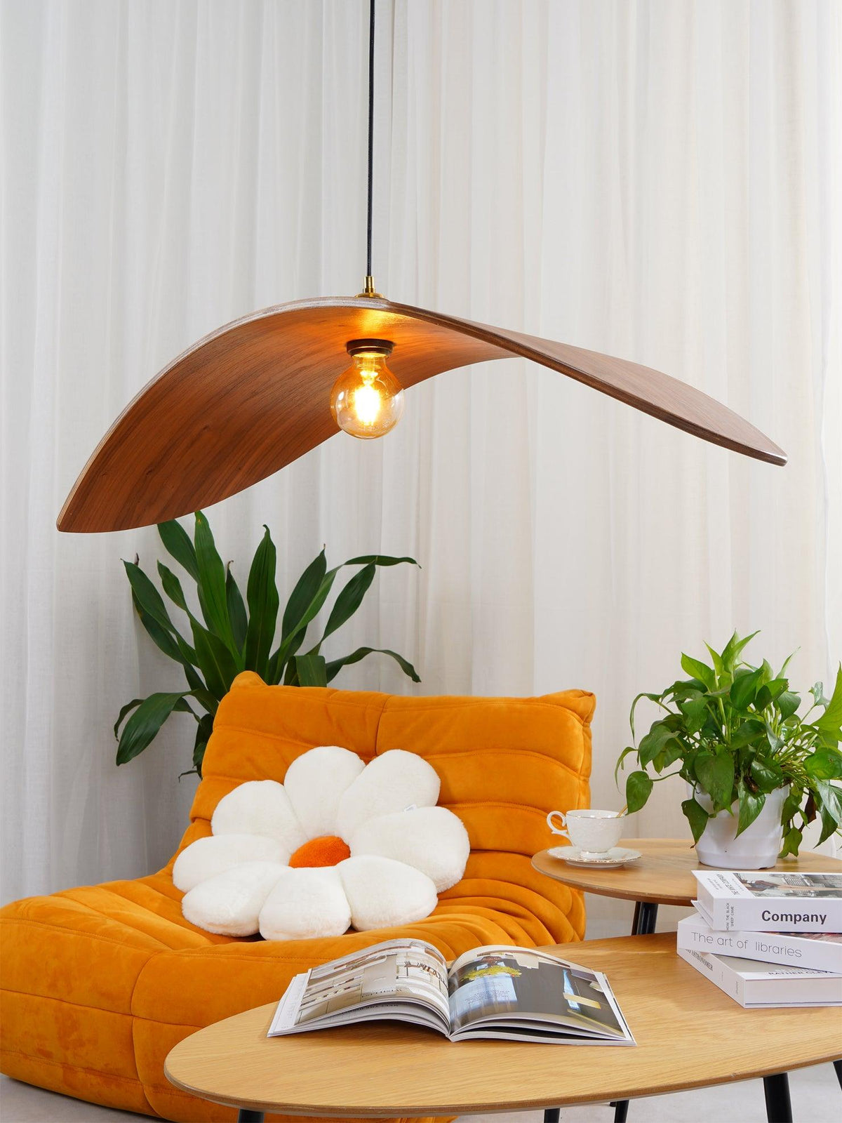 Suspension Morgane en bois et fer – vue 26