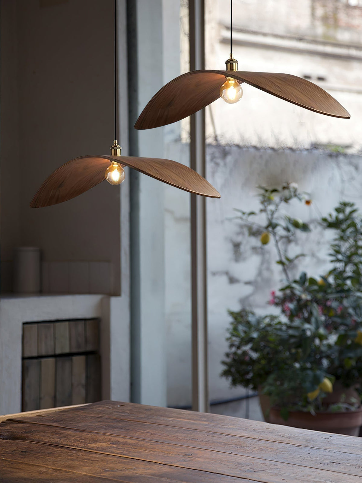 Suspension Morgane en bois et fer – vue 17
