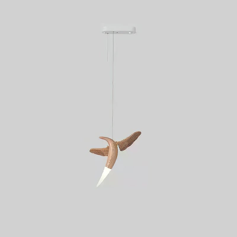 Lustre Nautile en bois et métal – vue 34