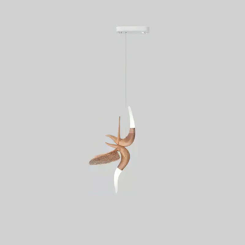 Lustre Nautile en bois et métal – vue 43