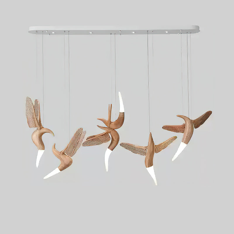 Lustre Nautile en bois et métal – vue 53
