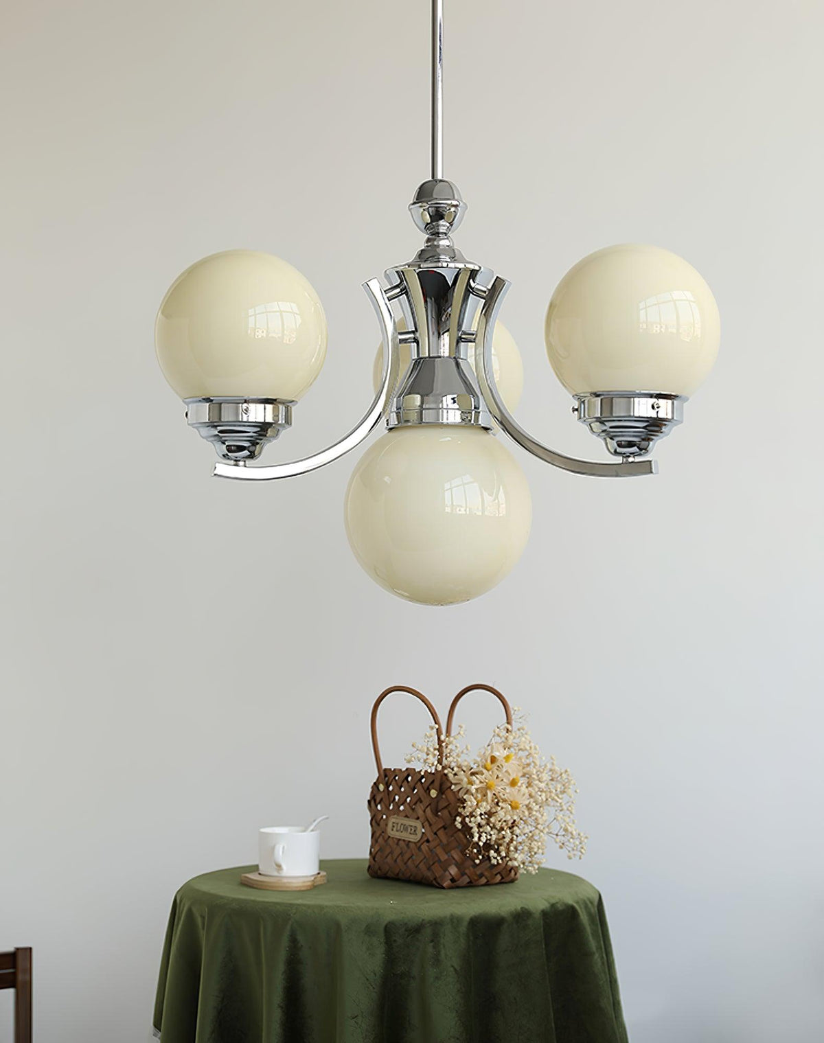 Lustre Célia en verre et fer – vue 28