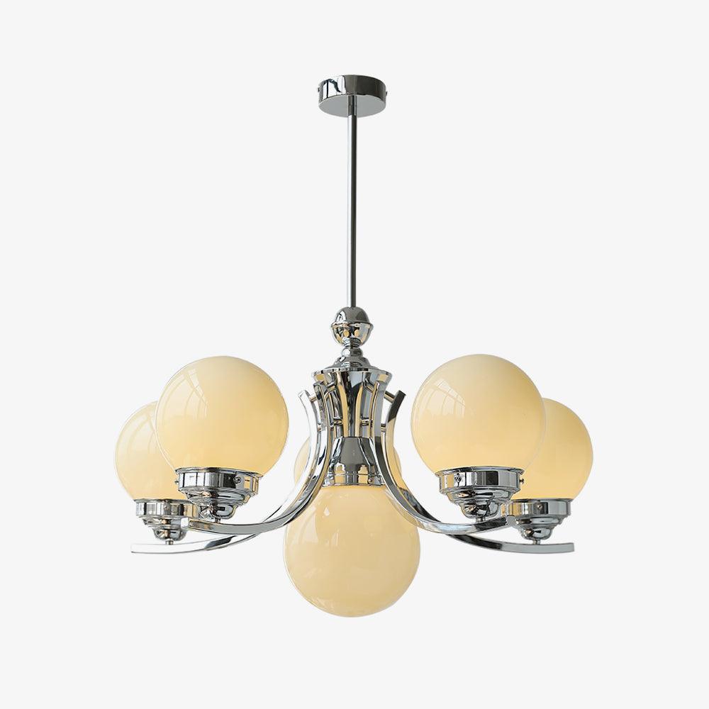 Lustre Célia en verre et fer – vue 25