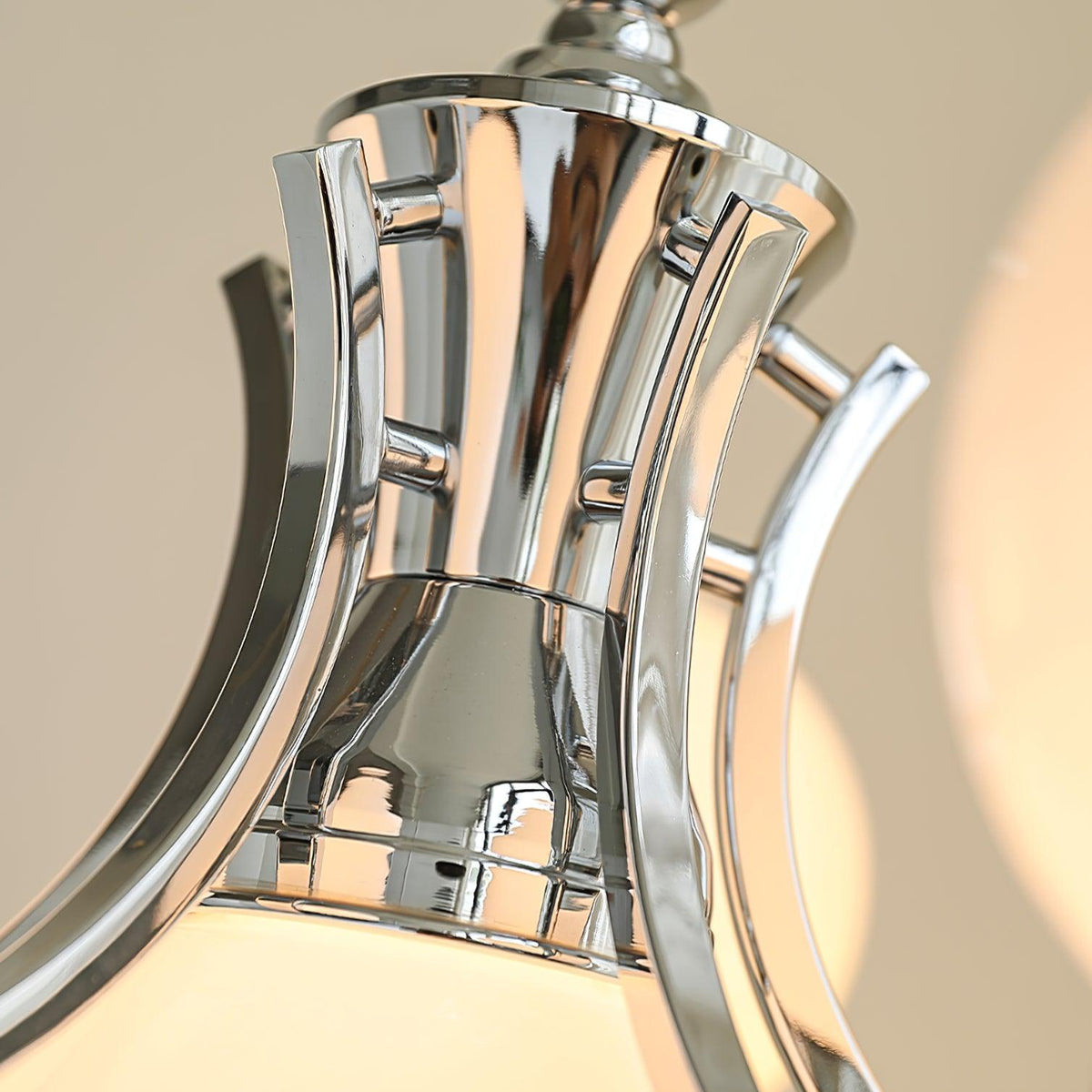 Lustre Célia en verre et fer – vue 2
