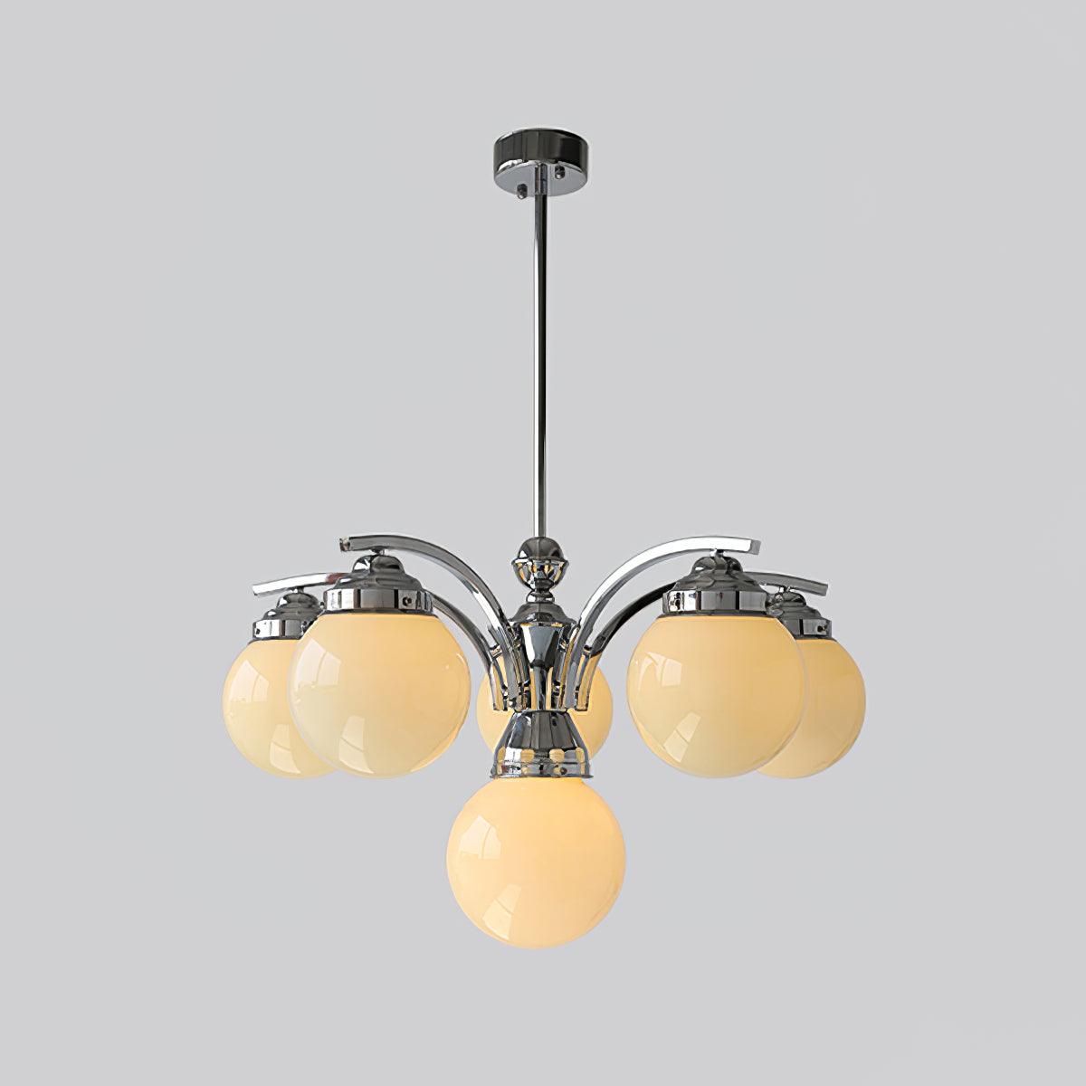 Lustre Célia en verre et fer – vue 13