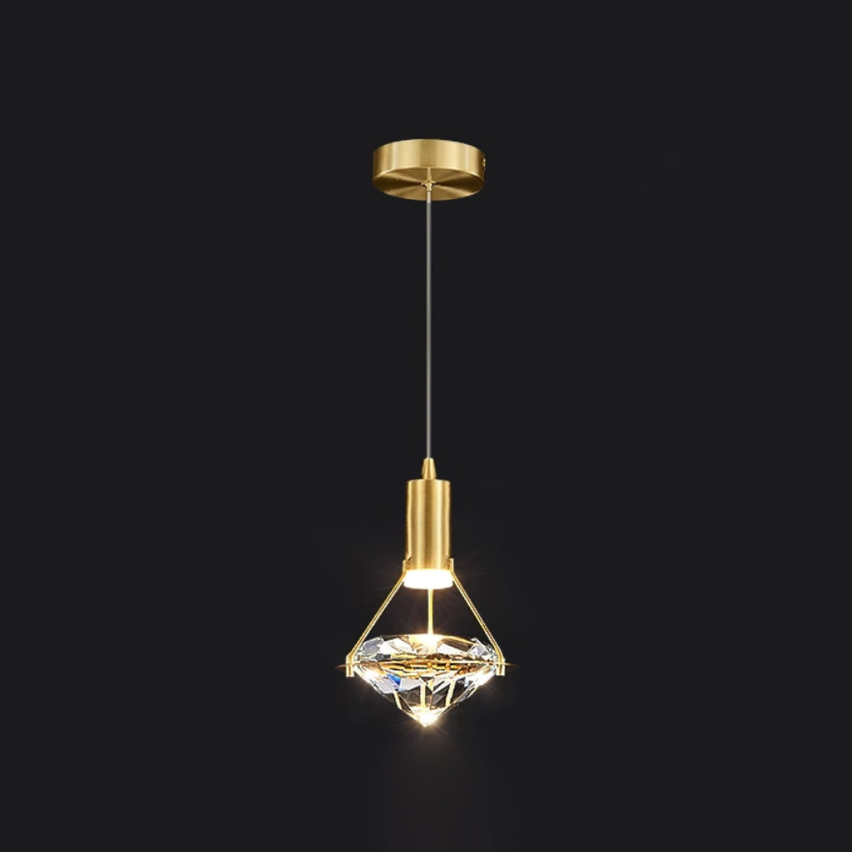 Suspension Tilbury en cristal et laiton – vue 14