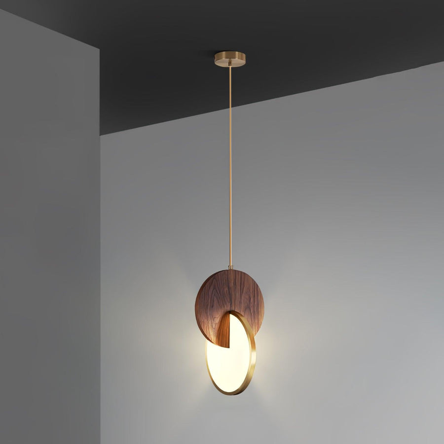 Suspension Ophélie en bois et métal – vue 3