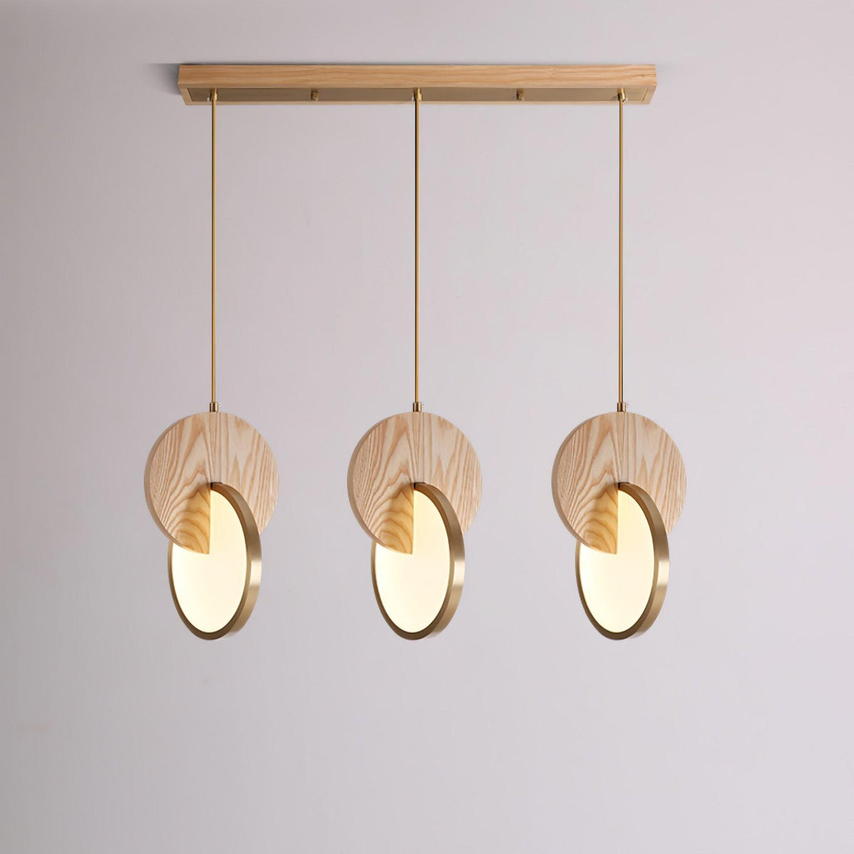 Suspension Ophélie en bois et métal – vue 6