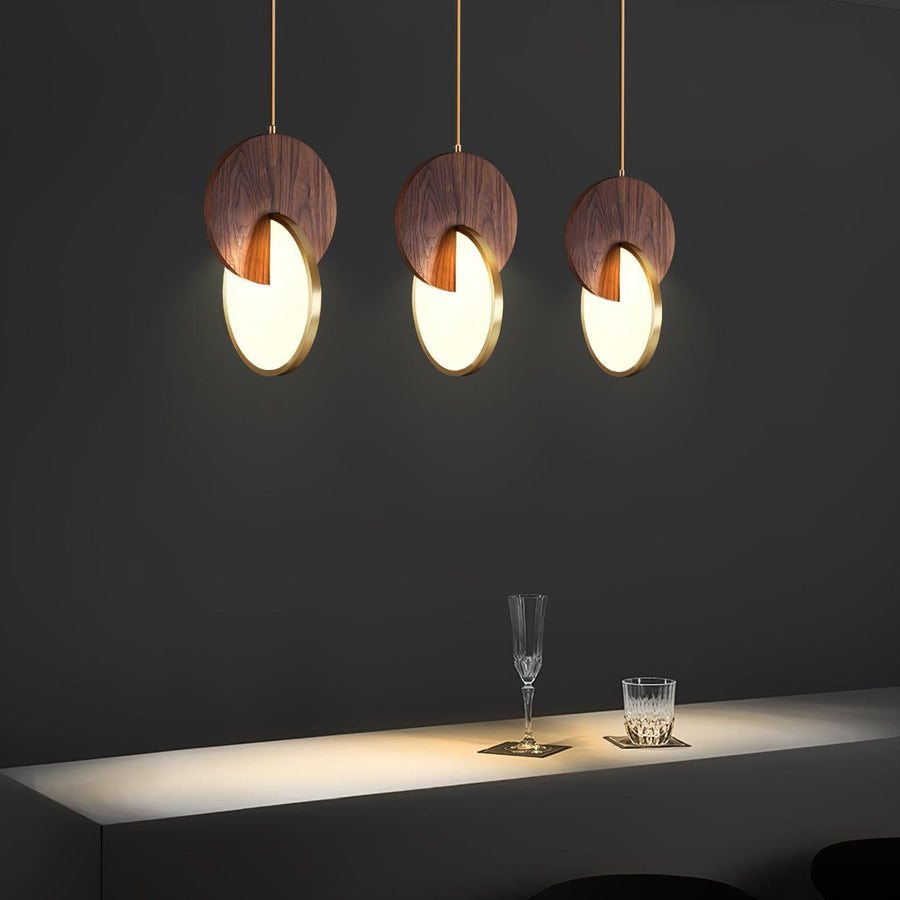 Suspension Ophélie en bois et métal – vue 4