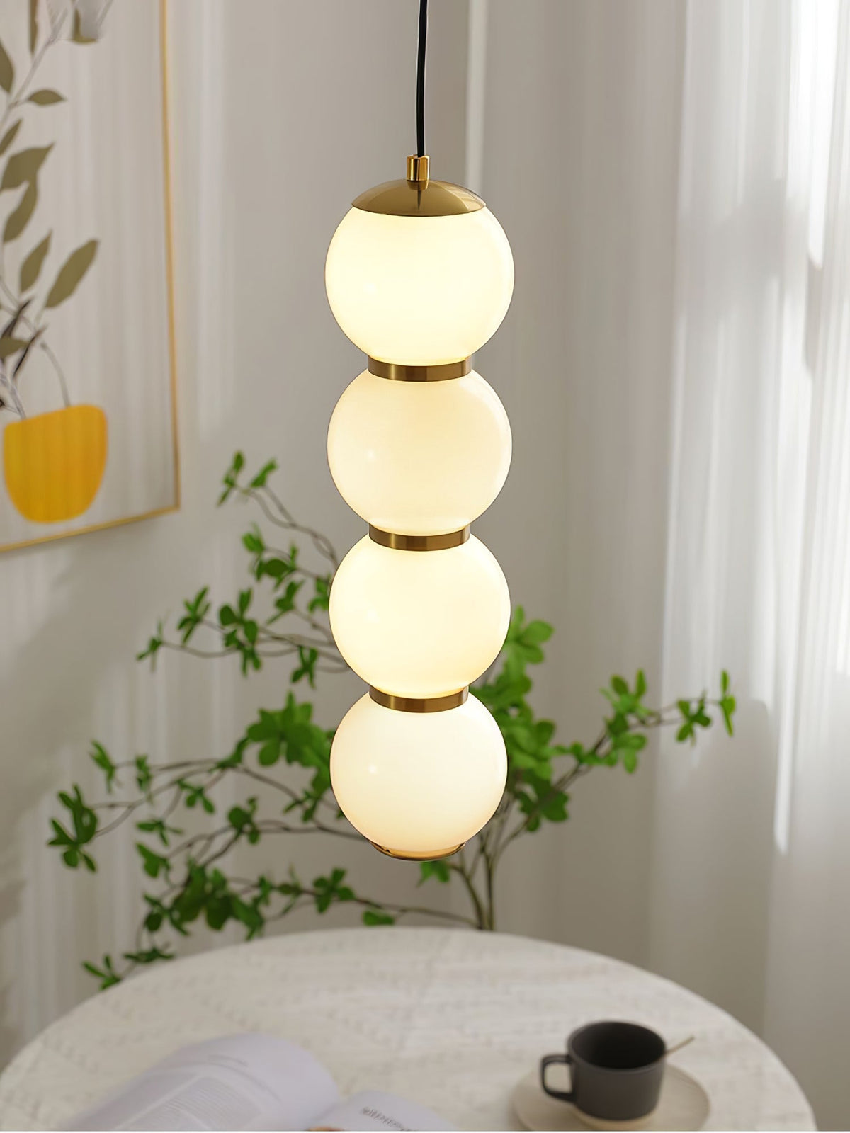 Suspension Séquoia en verre et métal – vue 13