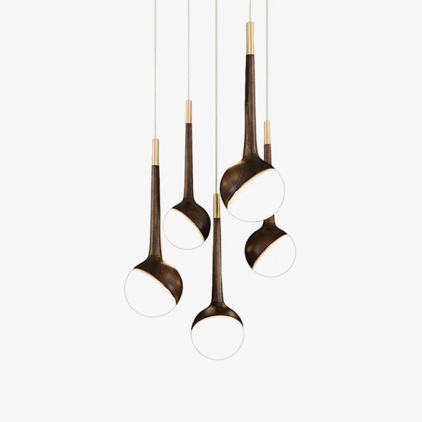 Lustre Corinne en bois et métal – vue 36