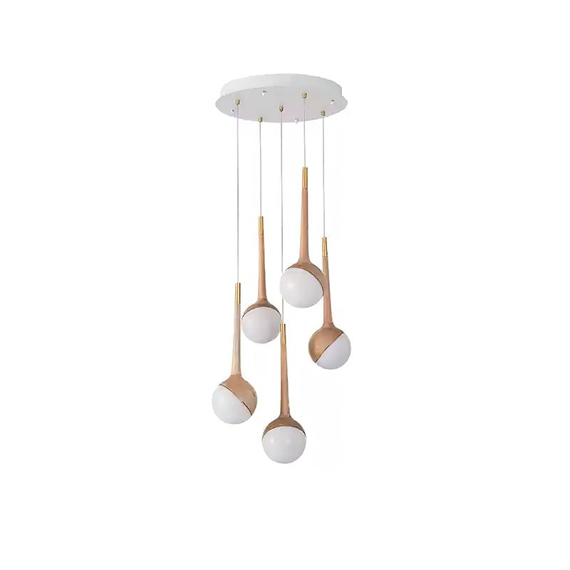 Lustre Corinne en bois et métal – vue 20