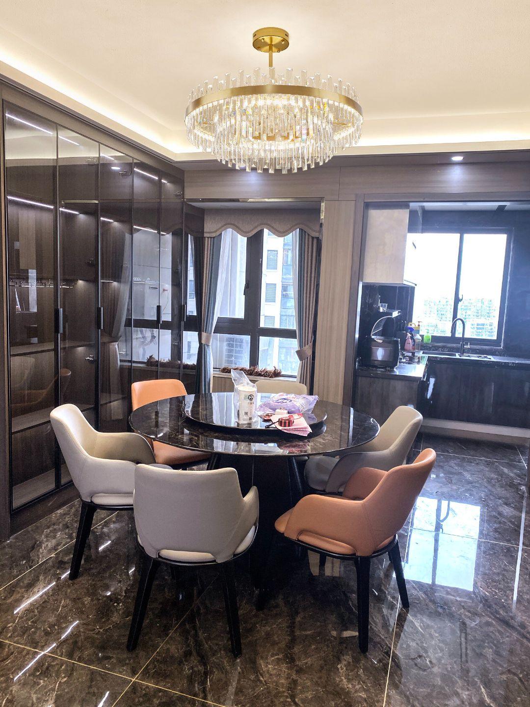 Lustre Bise en cristal et laiton – vue 18