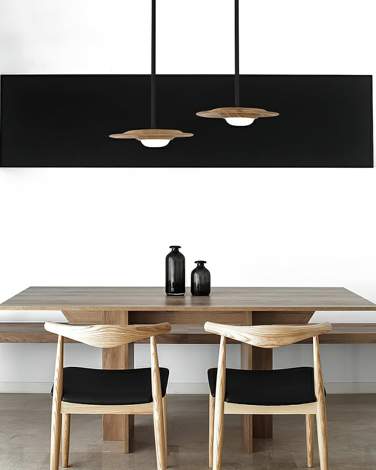 Suspension Lutèce en bois et métal – vue 6