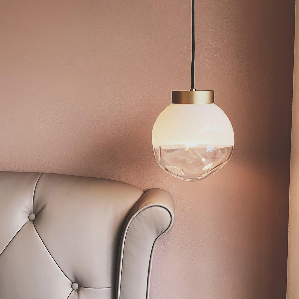 Suspension Étoile en verre et métal – vue 14