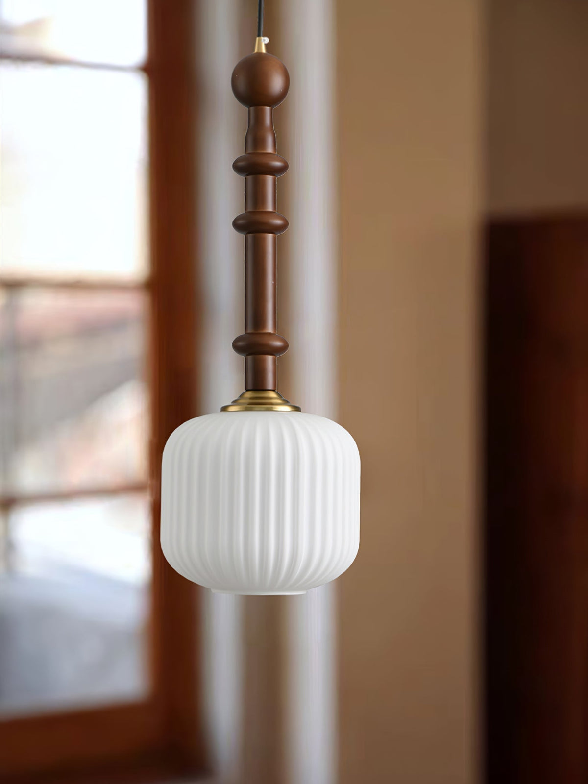 Suspension Rêverie en verre et bois – vue 10