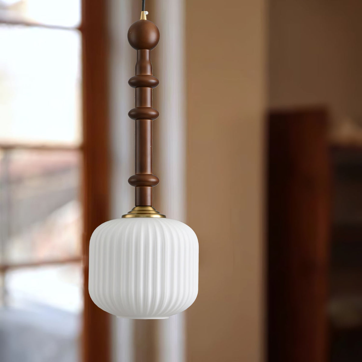 Suspension Rêverie en verre et bois – vue 11