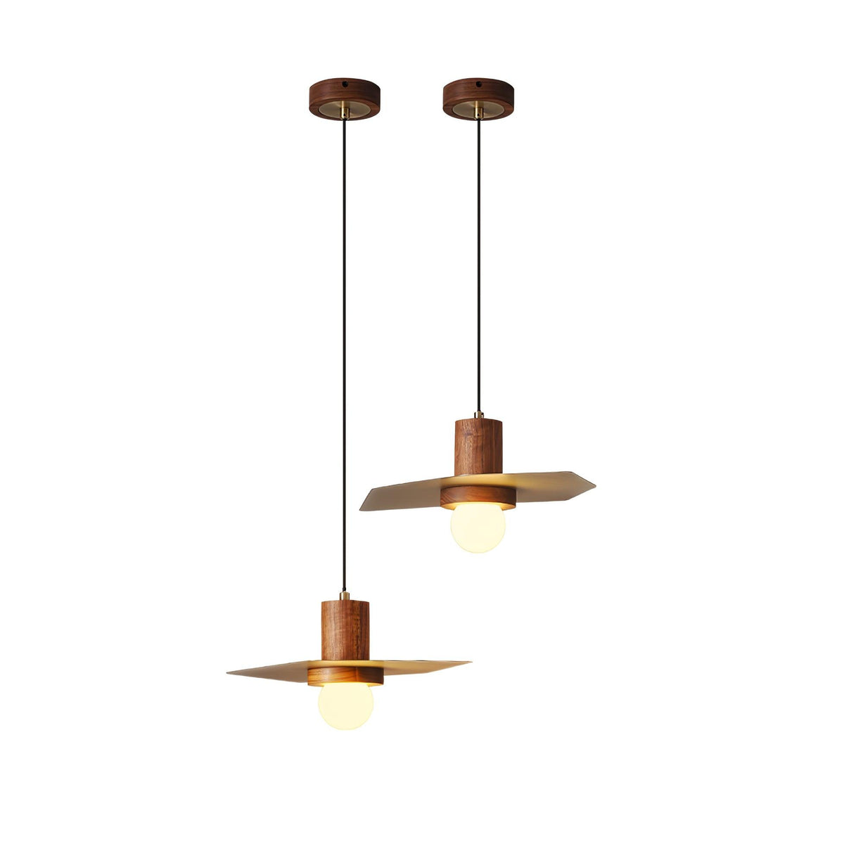 Suspension Hélice en bois et verre – vue 16