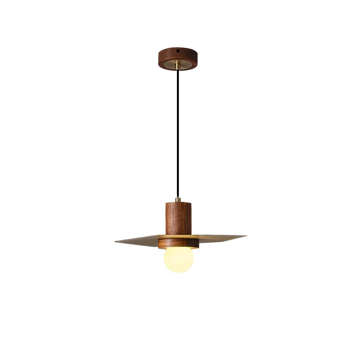 Suspension Hélice en bois et verre – vue 11