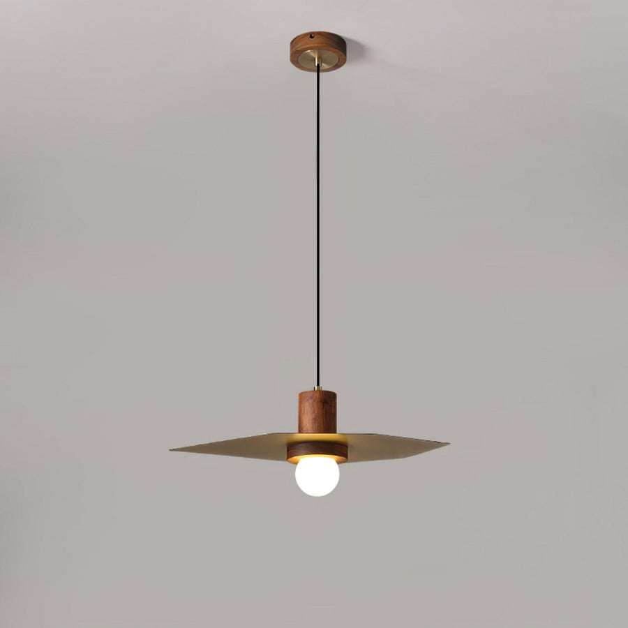 Suspension Hélice en bois et verre – vue 2