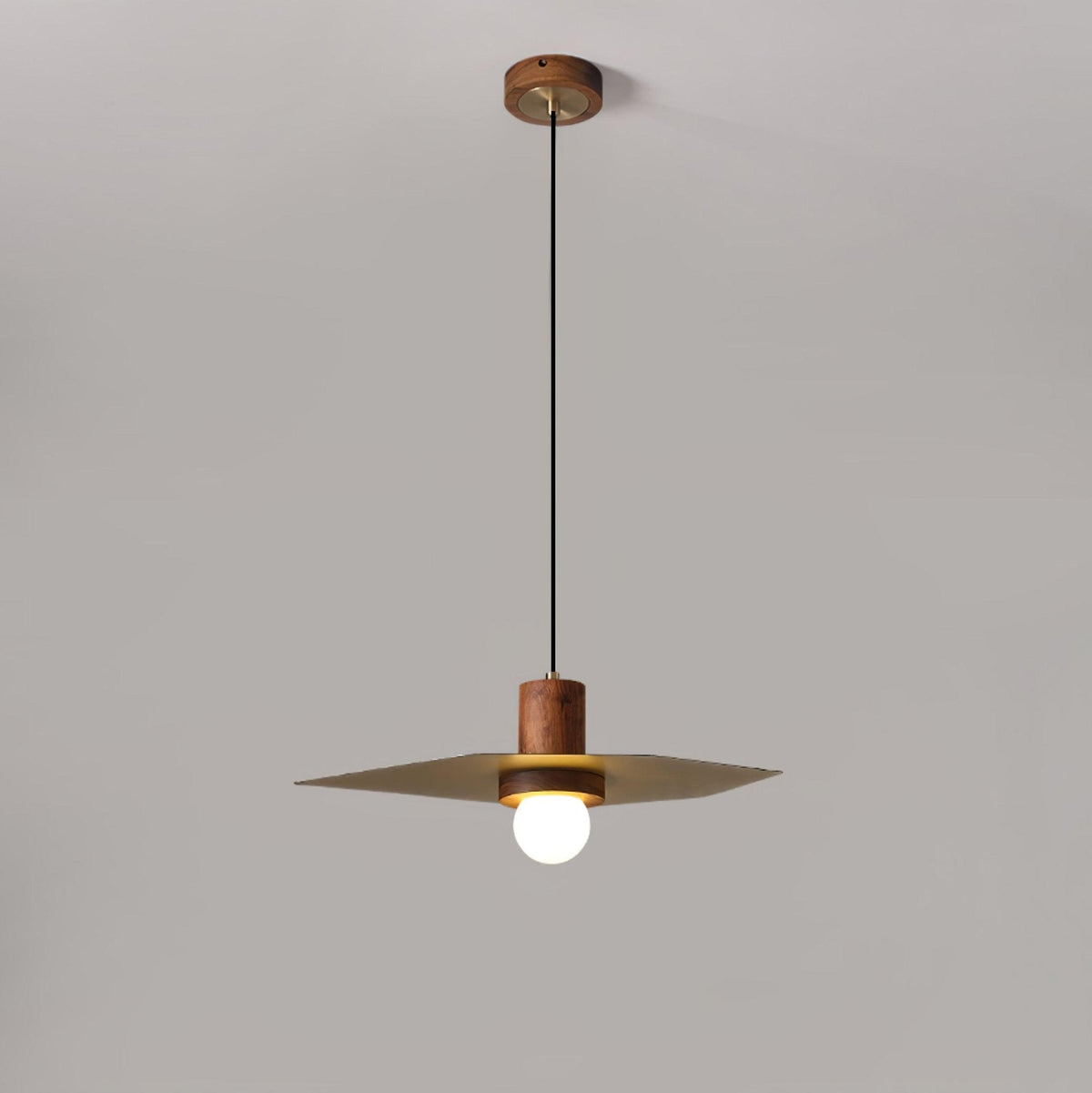 Suspension Hélice en bois et verre – vue 5