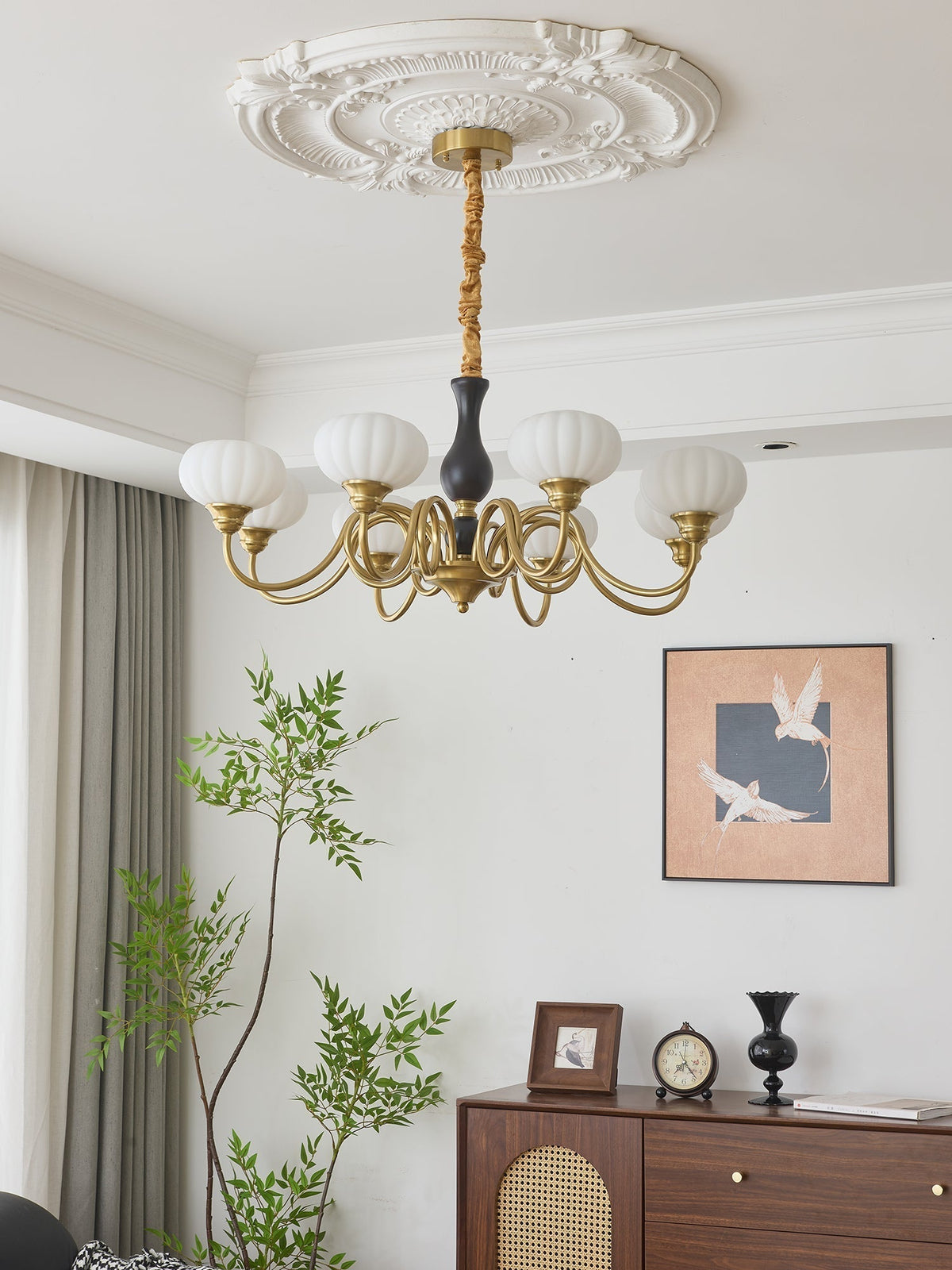 Lustre Ulysse en bois et verre – vue 29