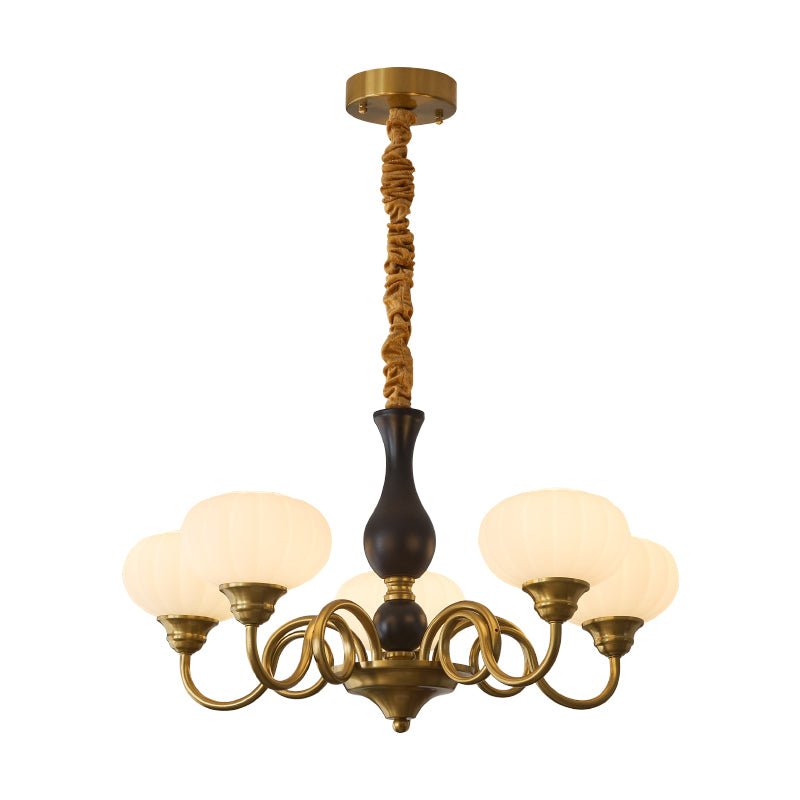 Lustre Ulysse en bois et verre – vue 14