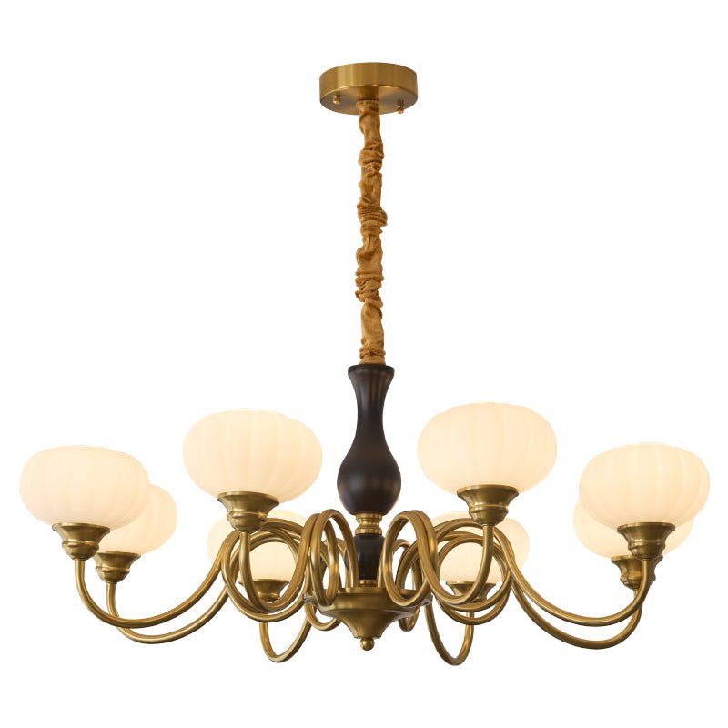 Lustre Ulysse en bois et verre – vue 15