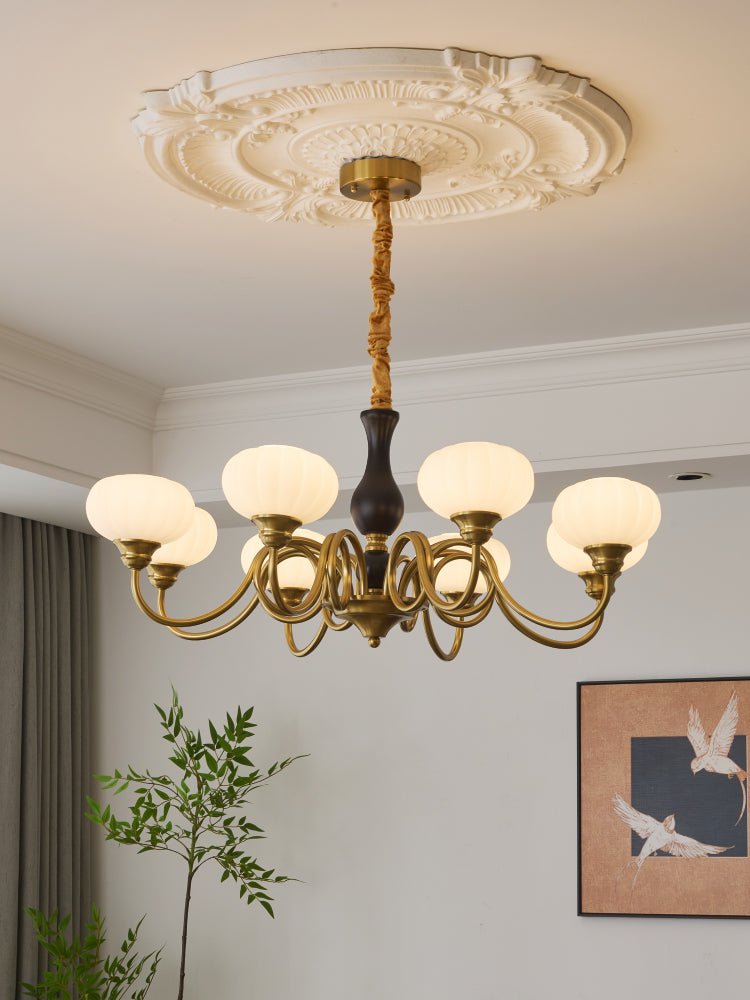 Lustre Ulysse en bois et verre – vue 4