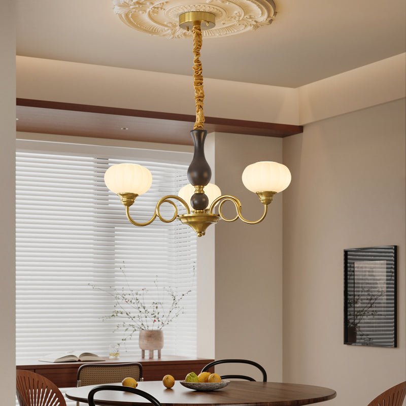 Lustre Ulysse en bois et verre – vue 20