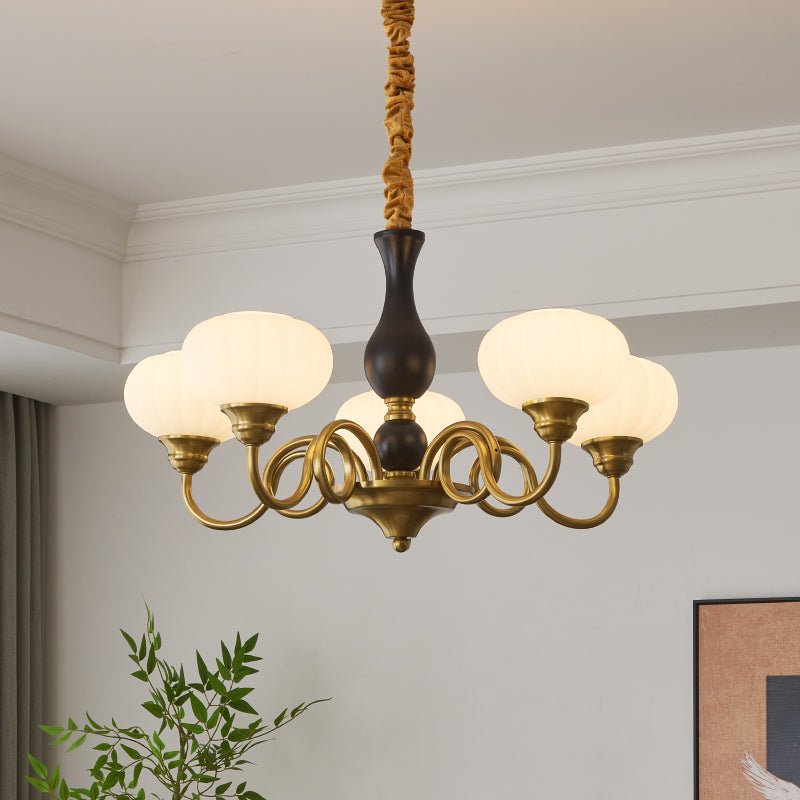 Lustre Ulysse en bois et verre – vue 22