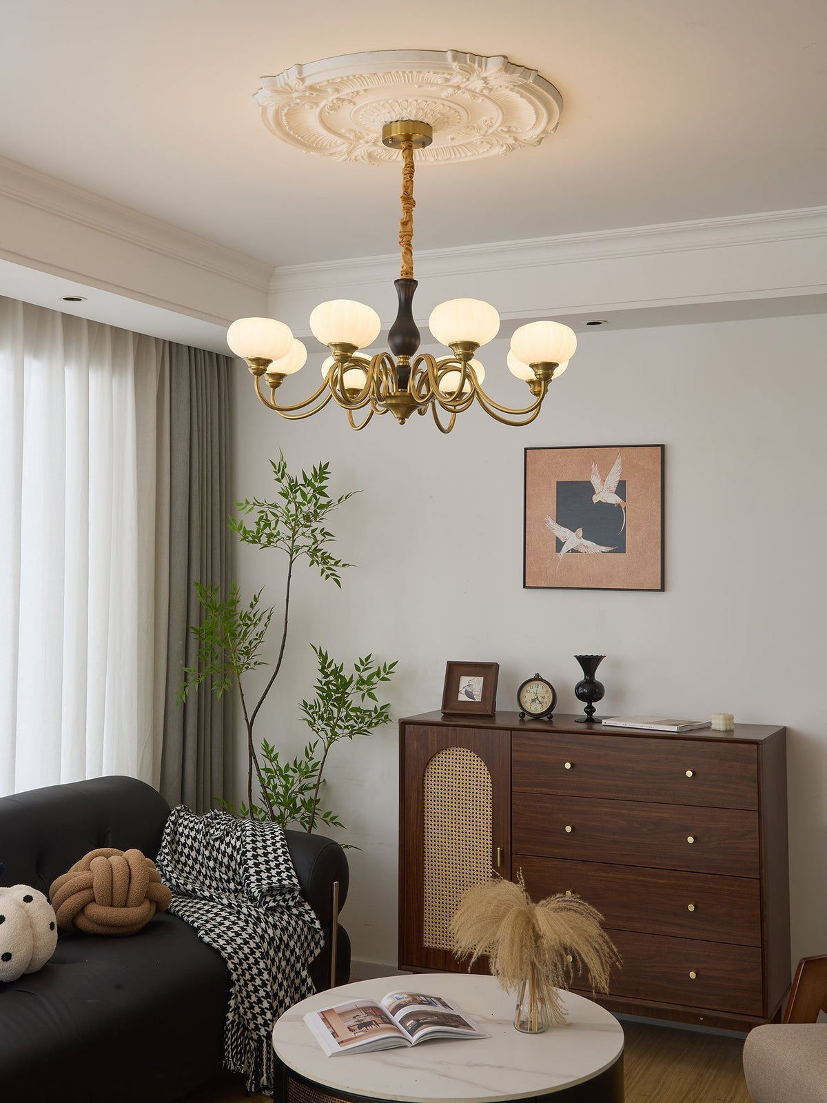 Lustre Ulysse en bois et verre – vue 32