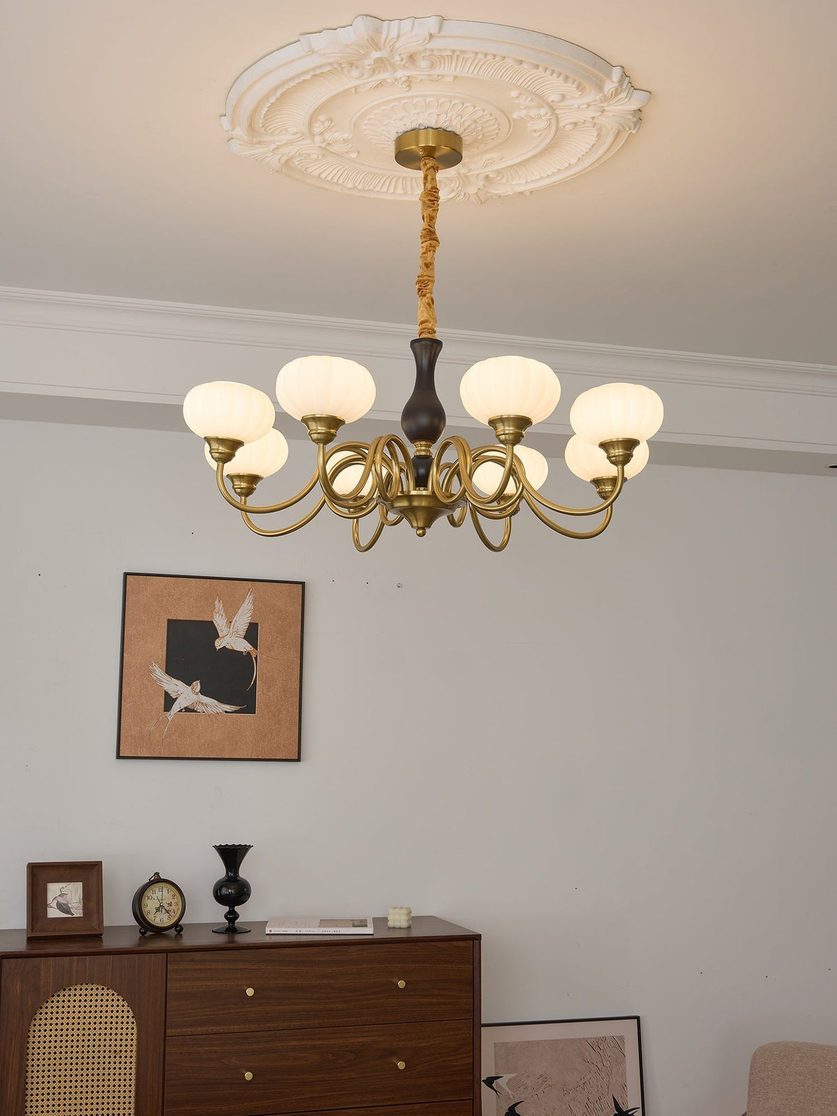 Lustre Ulysse en bois et verre – vue 33