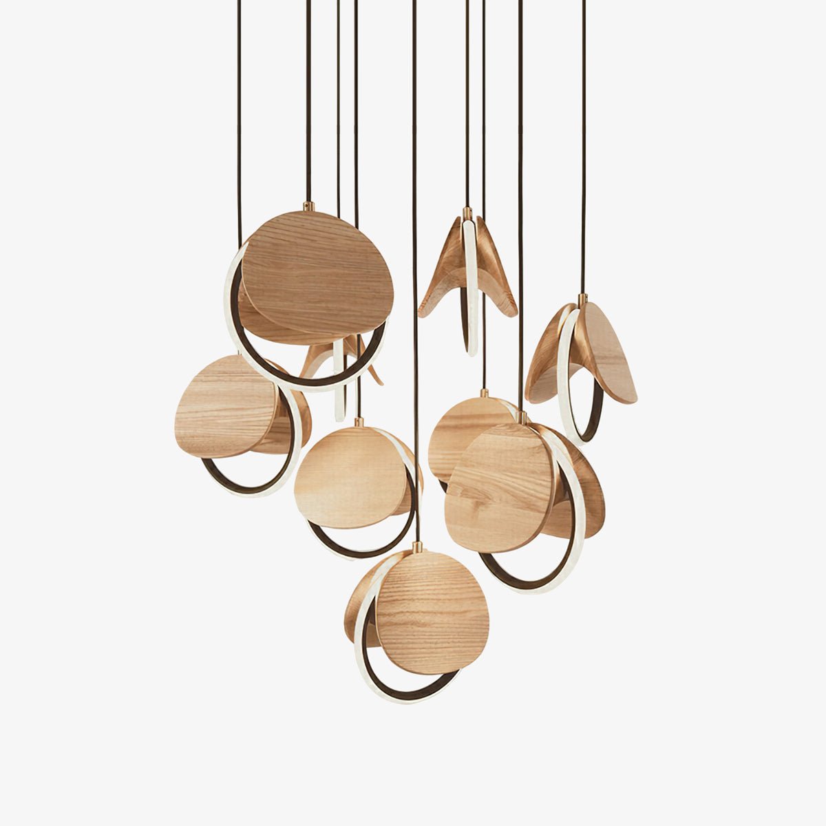 Lustre Ambleteuse en bois et métal – vue 9