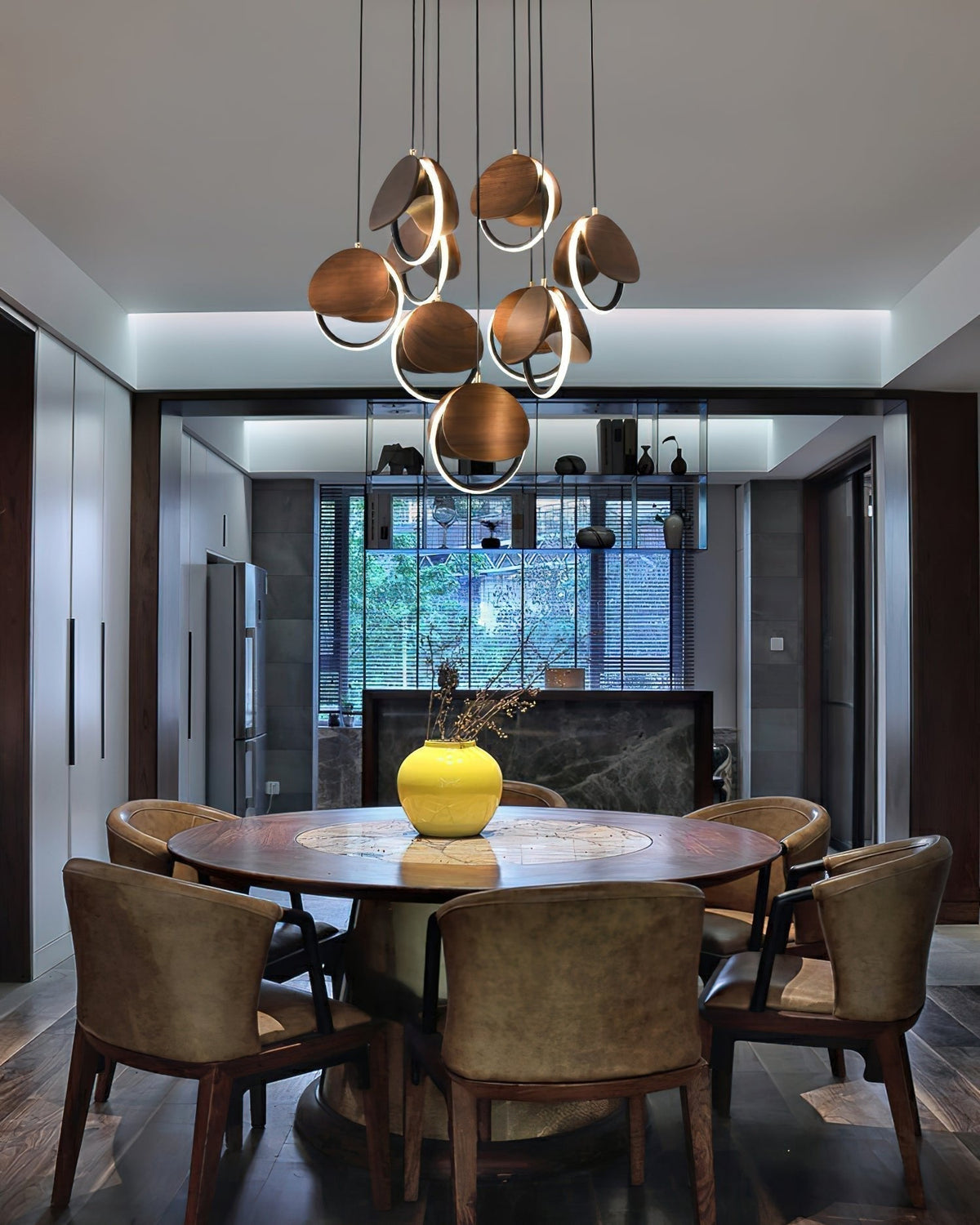 Lustre Ambleteuse en bois et métal – vue 28