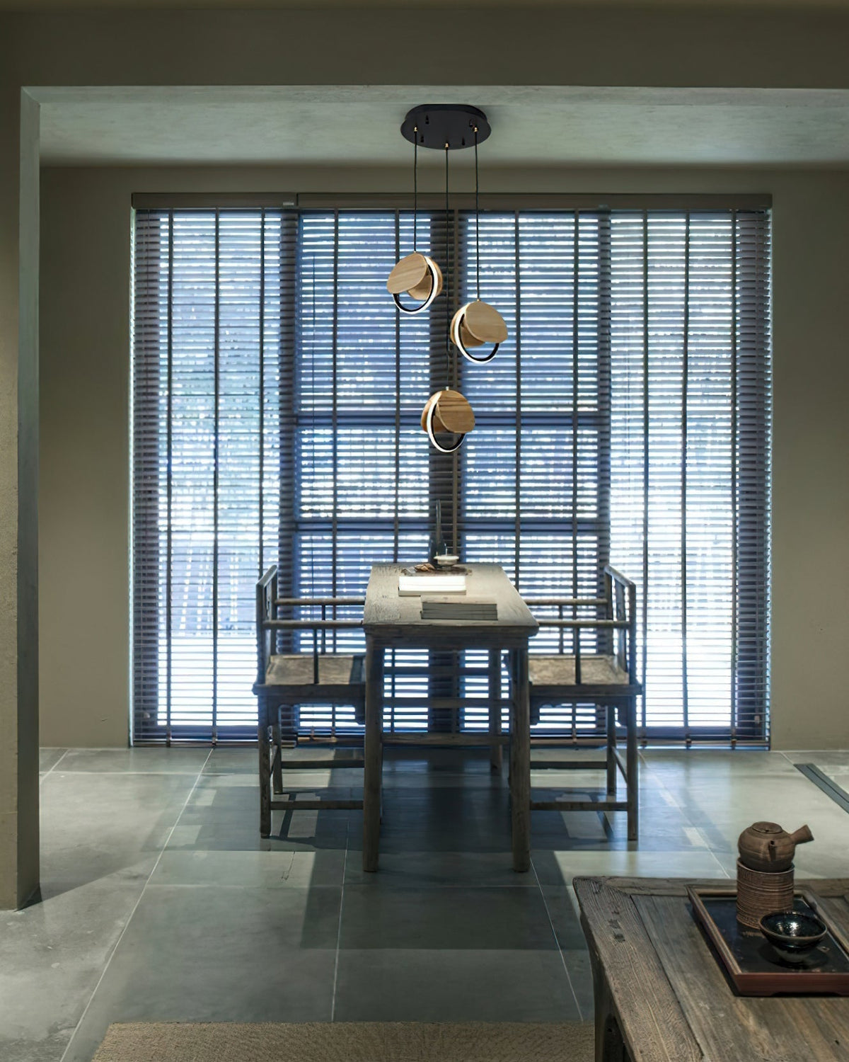 Lustre Ambleteuse en bois et métal – vue 21