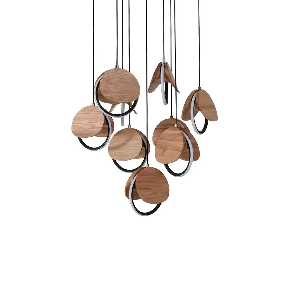 Lustre Ambleteuse en bois et métal – vue 12